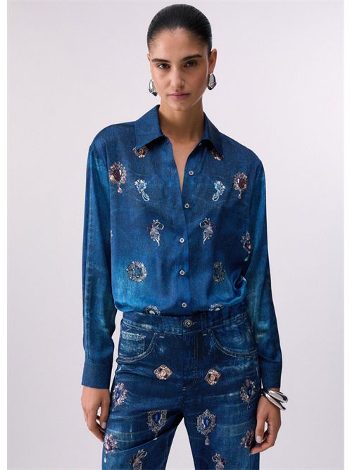 Camicia con stampa digitale LIU JO | UA6343T5958/79045